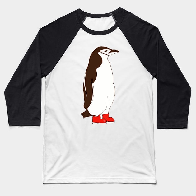 Penguin in wellies Baseball T-Shirt by drknice